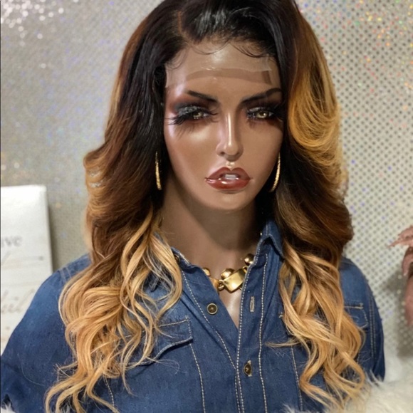 🔥 New Nakeisha 20” Ombré 4X4-T Part Closure 💯 Brazilian Human Hair Wig 🔥 - Picture 4 of 11